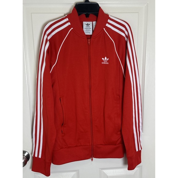 Adidas Adicolor Classics Primeblue SST Track Jacket Sz Small Red/White - H06711